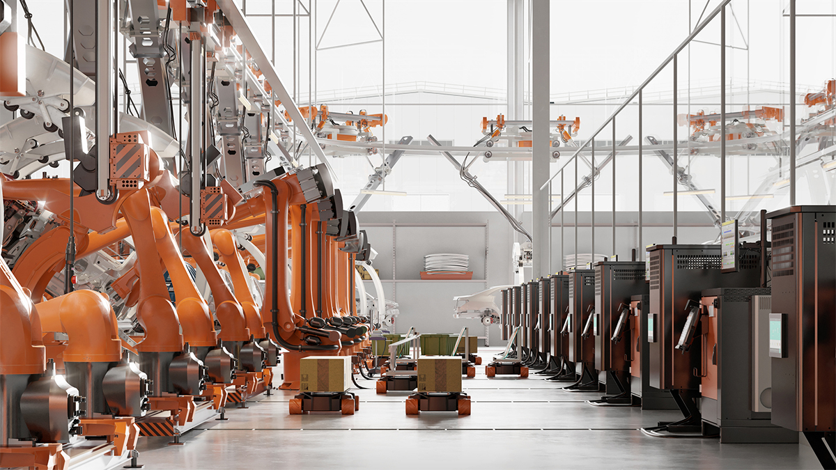 3d automated car manufacturing plant