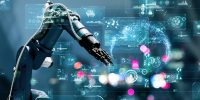 Industrial technology concept. Factory automation. Smart factory. INDUSTRY 4.0